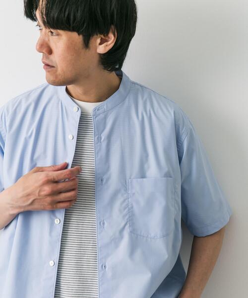 URBAN RESEARCH DOORS（アーバンリサーチドアーズ）の「L/T タイプライター バンドカラーシャツ（シャツ/ブラウス・メンズ・チャコールグレー/ライトブルー/ブラウン・LARGE/MEDIUM）」の20枚目の写真