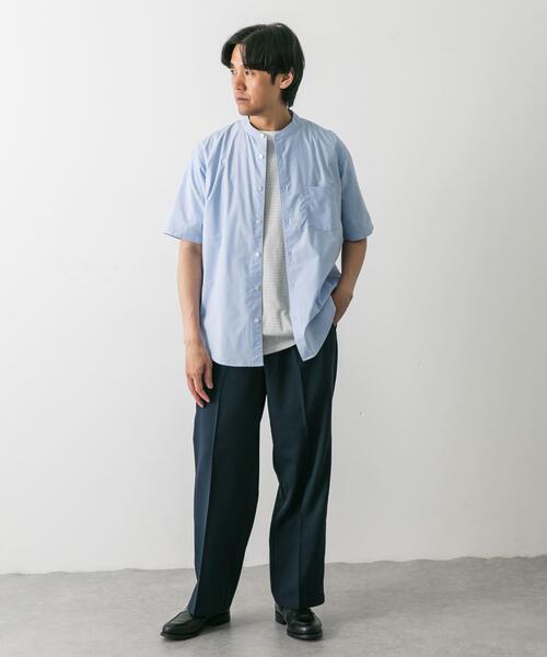 URBAN RESEARCH DOORS（アーバンリサーチドアーズ）の「L/T タイプライター バンドカラーシャツ（シャツ/ブラウス・メンズ・チャコールグレー/ライトブルー/ブラウン・LARGE/MEDIUM）」の21枚目の写真