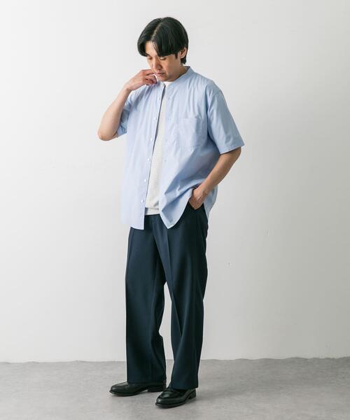 URBAN RESEARCH DOORS（アーバンリサーチドアーズ）の「L/T タイプライター バンドカラーシャツ（シャツ/ブラウス・メンズ・チャコールグレー/ライトブルー/ブラウン・LARGE/MEDIUM）」の22枚目の写真