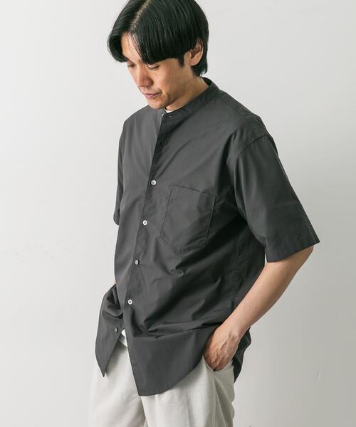 URBAN RESEARCH DOORS（アーバンリサーチドアーズ）の「L/T タイプライター バンドカラーシャツ（シャツ/ブラウス・メンズ・チャコールグレー/ライトブルー/ブラウン・LARGE/MEDIUM）」の9枚目の写真