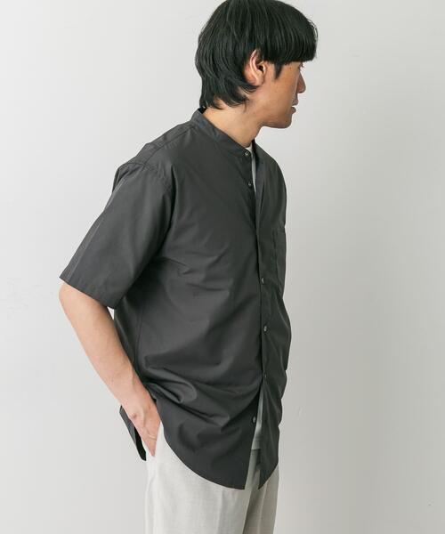 URBAN RESEARCH DOORS（アーバンリサーチドアーズ）の「L/T タイプライター バンドカラーシャツ（シャツ/ブラウス・メンズ・チャコールグレー/ライトブルー/ブラウン・LARGE/MEDIUM）」の10枚目の写真