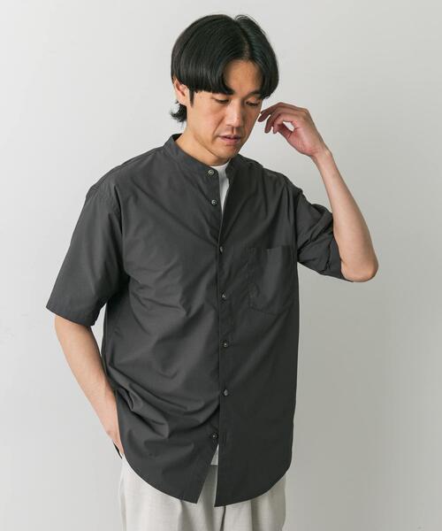 URBAN RESEARCH DOORS（アーバンリサーチドアーズ）の「L/T タイプライター バンドカラーシャツ（シャツ/ブラウス・メンズ・チャコールグレー/ライトブルー/ブラウン・LARGE/MEDIUM）」の11枚目の写真