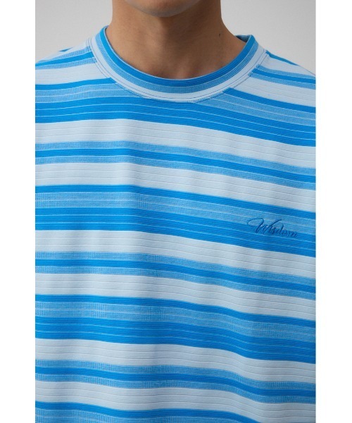 AZUL by moussy（アズールバイマウジー）の「リップルジャガードボーダービッグTシャツ（Tシャツ/カットソー・メンズ・ブルー系その他/ベージュ系その他/ホワイト系その他・FREE）」の13枚目の写真