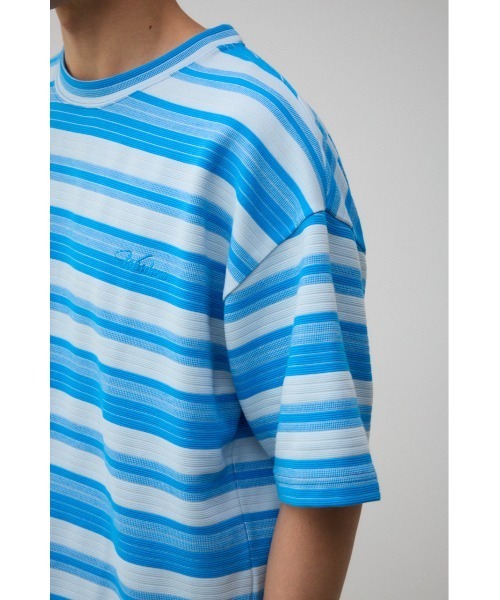 AZUL by moussy（アズールバイマウジー）の「リップルジャガードボーダービッグTシャツ（Tシャツ/カットソー・メンズ・ブルー系その他/ベージュ系その他/ホワイト系その他・FREE）」の14枚目の写真