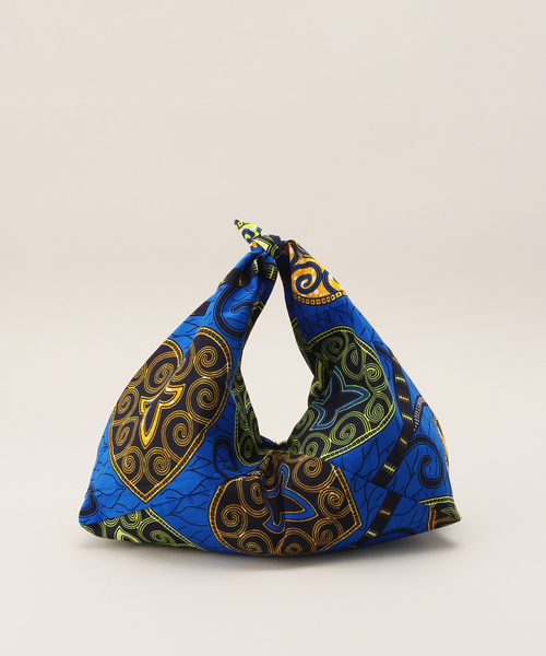 B.C STOCK（ベーセーストック）の「AFRICAN SQUARE/アフリカンスクエア 別注 パーニュアヅマブクロ（ハンドバッグ・レディース・レッド/ピンク/ブルー/グリーン・FREE）」の3枚目の写真