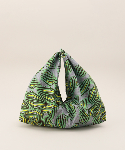 B.C STOCK（ベーセーストック）の「AFRICAN SQUARE/アフリカンスクエア 別注 パーニュアヅマブクロ（ハンドバッグ・レディース・レッド/ピンク/ブルー/グリーン・FREE）」の2枚目の写真