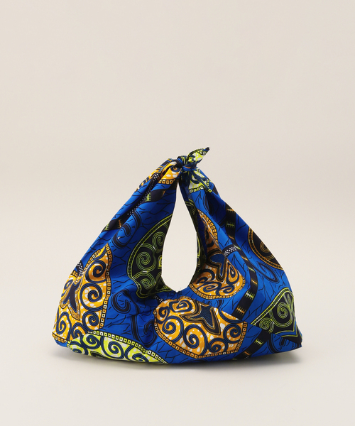 B.C STOCK（ベーセーストック）の「AFRICAN SQUARE/アフリカンスクエア 別注 パーニュアヅマブクロ（ハンドバッグ・レディース・レッド/ピンク/ブルー/グリーン・FREE）」の6枚目の写真