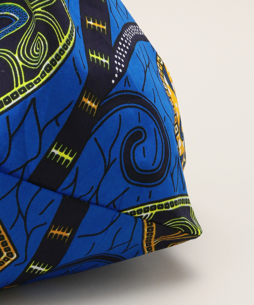 B.C STOCK（ベーセーストック）の「AFRICAN SQUARE/アフリカンスクエア 別注 パーニュアヅマブクロ（ハンドバッグ・レディース・レッド/ピンク/ブルー/グリーン・FREE）」の11枚目の写真