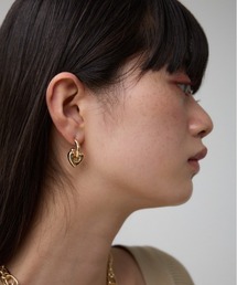マルチチャームミニフープピアス