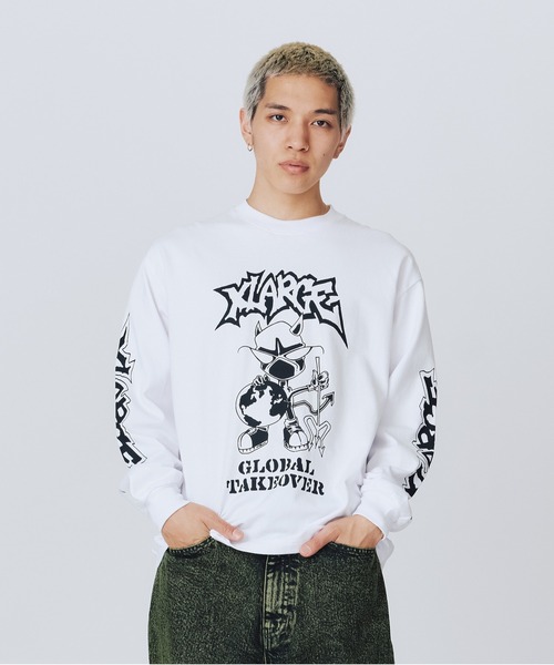 【セール】GLOBAL TAKEOVER L/S TEE（Tシャツ/カットソー）｜XLARGE（エクストララージ）