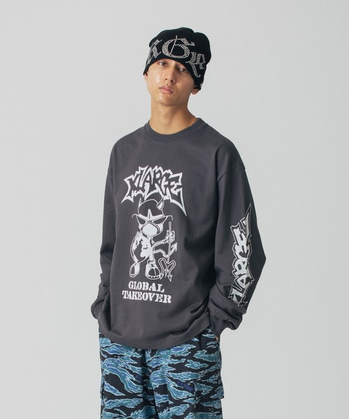 【セール】GLOBAL TAKEOVER L/S TEE（Tシャツ/カットソー）｜XLARGE（エクストララージ）
