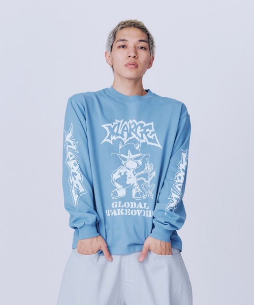 【セール】GLOBAL TAKEOVER L/S TEE（Tシャツ/カットソー）｜XLARGE（エクストララージ）