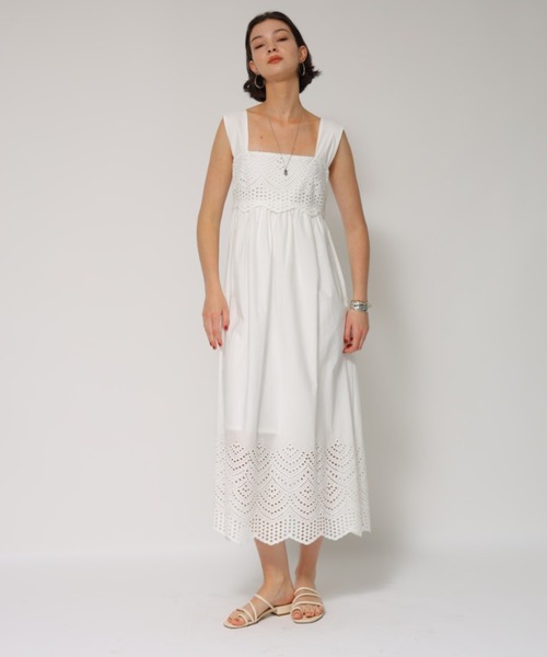 CADUNE（カデュネ）の「カットワークコットンワンピース（ワンピース