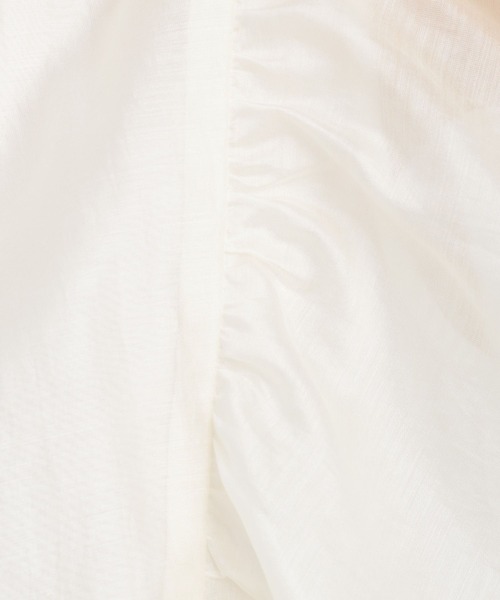 Andemiu（アンデミュウ）の「シアーラッフルスタンドブラウス136089（シャツ/ブラウス・レディース・オレンジ/ブラック/オフホワイト・FREE）」の16枚目の写真