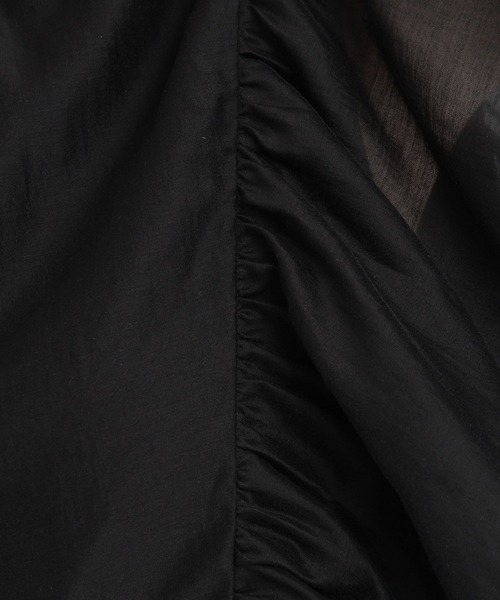 Andemiu（アンデミュウ）の「シアーラッフルスタンドブラウス136089（シャツ/ブラウス・レディース・オレンジ/ブラック/オフホワイト・FREE）」の17枚目の写真