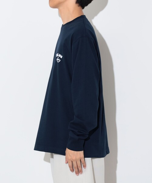 BEAMS HEART（ビームスハート）の「【ユニセックス】スマイルロゴ ワンポイント ロングスリーブ（Tシャツ/カットソー・メンズ・ホワイト/ネイビー・S/M/L/XL）」の22枚目の写真