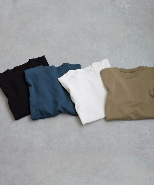 antiqua（アンティカ）の「コンパクトスムースロンT（Tシャツ/カットソー・レディース・カーキ/ブラック/ホワイト/ブルー・R/P）」の12枚目の写真
