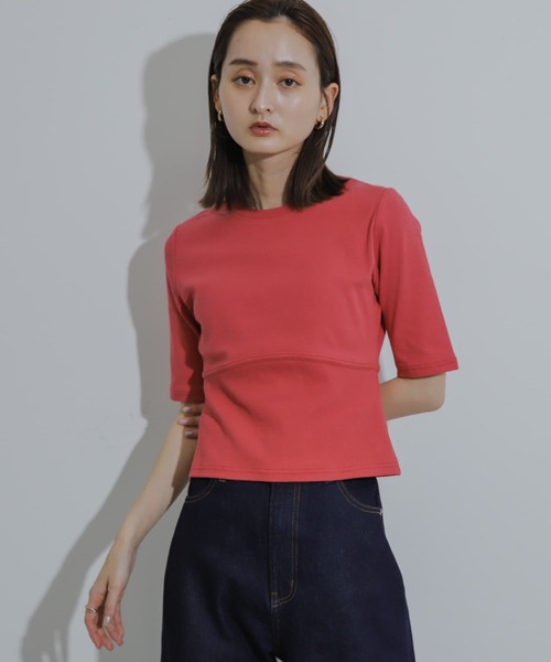 SENSE OF PLACE by URBAN RESEARCH(センスオブプレイスバイアーバンリサーチ)の「ウエストリブコンパクトトップ(Tシャツ/カットソー・レディース・アイボリー/ブラック/ライトグレー/レッド・ONE)」の20枚目の写真