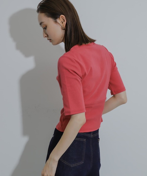 SENSE OF PLACE by URBAN RESEARCH(センスオブプレイスバイアーバンリサーチ)の「ウエストリブコンパクトトップ(Tシャツ/カットソー・レディース・アイボリー/ブラック/ライトグレー/レッド・ONE)」の21枚目の写真