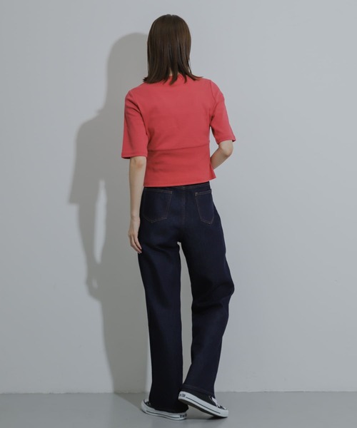 SENSE OF PLACE by URBAN RESEARCH(センスオブプレイスバイアーバンリサーチ)の「ウエストリブコンパクトトップ(Tシャツ/カットソー・レディース・アイボリー/ブラック/ライトグレー/レッド・ONE)」の14枚目の写真