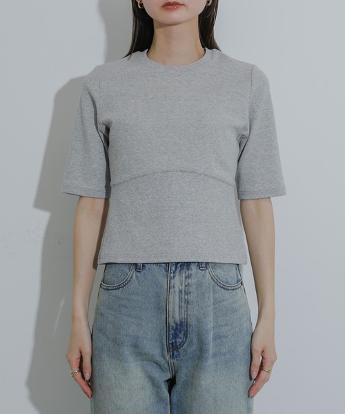 SENSE OF PLACE by URBAN RESEARCH(センスオブプレイスバイアーバンリサーチ)の「ウエストリブコンパクトトップ(Tシャツ/カットソー・レディース・アイボリー/ブラック/ライトグレー/レッド・ONE)」の15枚目の写真