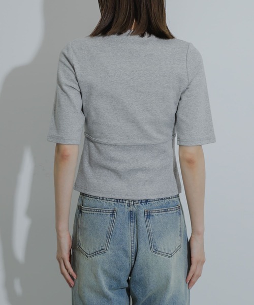 SENSE OF PLACE by URBAN RESEARCH(センスオブプレイスバイアーバンリサーチ)の「ウエストリブコンパクトトップ(Tシャツ/カットソー・レディース・アイボリー/ブラック/ライトグレー/レッド・ONE)」の17枚目の写真