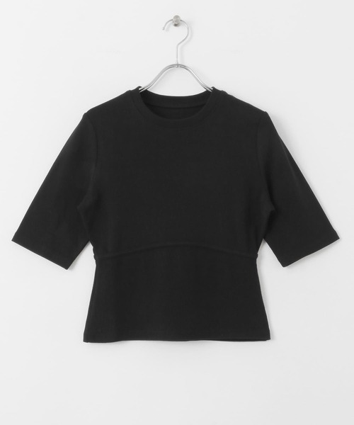 SENSE OF PLACE by URBAN RESEARCH(センスオブプレイスバイアーバンリサーチ)の「ウエストリブコンパクトトップ(Tシャツ/カットソー・レディース・アイボリー/ブラック/ライトグレー/レッド・ONE)」の8枚目の写真