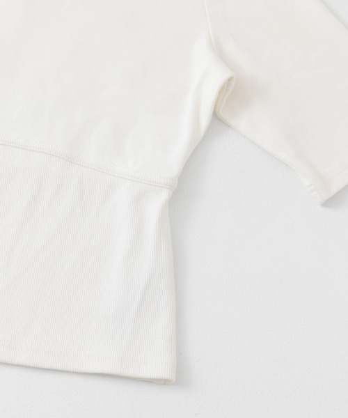 SENSE OF PLACE by URBAN RESEARCH(センスオブプレイスバイアーバンリサーチ)の「ウエストリブコンパクトトップ(Tシャツ/カットソー・レディース・アイボリー/ブラック/ライトグレー/レッド・ONE)」の13枚目の写真