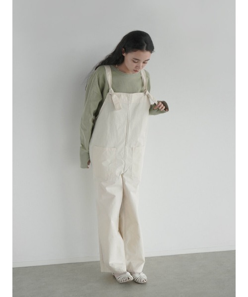 FIKA.(フィーカ)の「Cotton nylon overalls(その他パンツ・レディース・カーキ/オフホワイト・FREE)」の7枚目の写真
