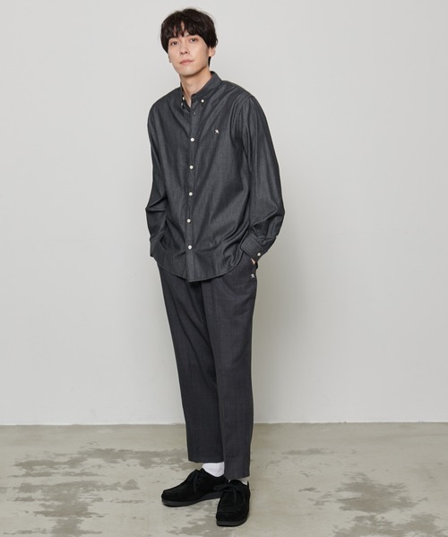 Arnold Palmer（アーノルドパーマー）の「イージーケア デニム 長袖 シェア シャツ（シャツ/ブラウス・レディース・ブラック/ネイビー・S/XS/LL/L/M）」の4枚目の写真