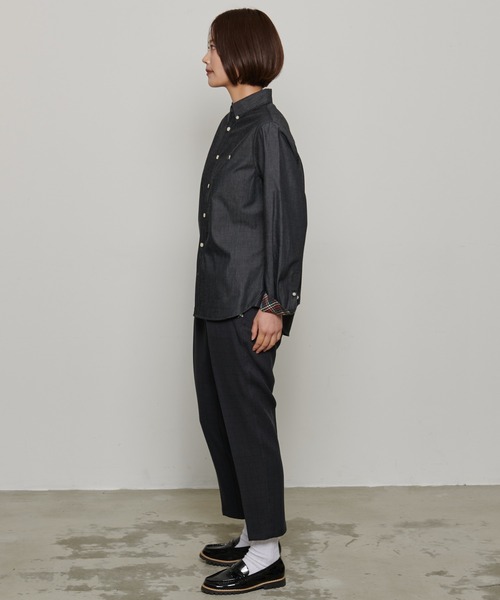 Arnold Palmer（アーノルドパーマー）の「イージーケア デニム 長袖 シェア シャツ（シャツ/ブラウス・レディース・ブラック/ネイビー・S/XS/LL/L/M）」の8枚目の写真