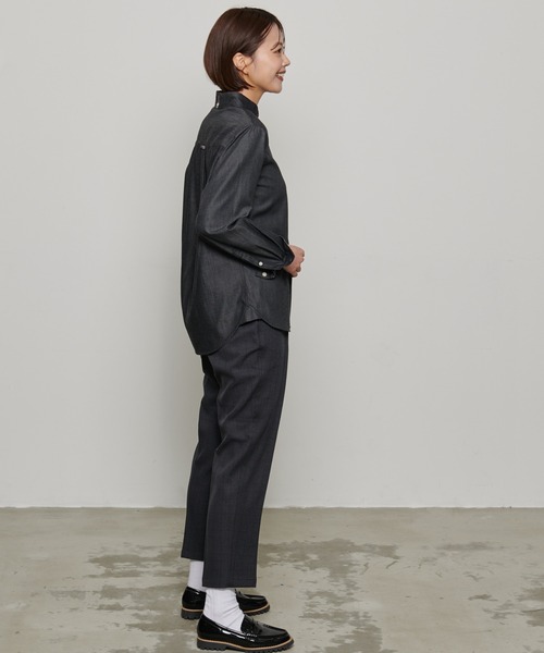 Arnold Palmer（アーノルドパーマー）の「イージーケア デニム 長袖 シェア シャツ（シャツ/ブラウス・レディース・ブラック/ネイビー・S/XS/LL/L/M）」の15枚目の写真