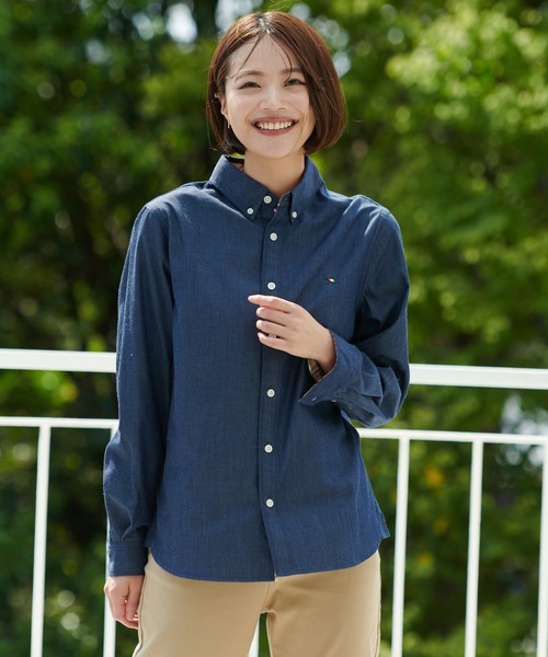 Arnold Palmer（アーノルドパーマー）の「イージーケア デニム 長袖 シェア シャツ（シャツ/ブラウス・レディース・ブラック/ネイビー・S/XS/LL/L/M）」の21枚目の写真