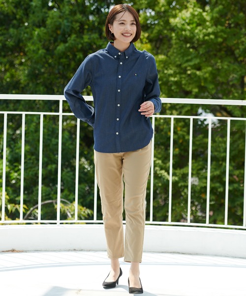 Arnold Palmer（アーノルドパーマー）の「イージーケア デニム 長袖 シェア シャツ（シャツ/ブラウス・レディース・ブラック/ネイビー・S/XS/LL/L/M）」の22枚目の写真