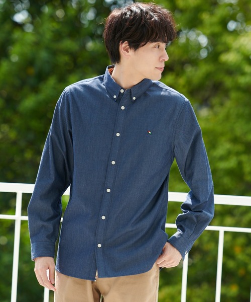 Arnold Palmer（アーノルドパーマー）の「イージーケア デニム 長袖 シェア シャツ（シャツ/ブラウス・レディース・ブラック/ネイビー・S/XS/LL/L/M）」の19枚目の写真