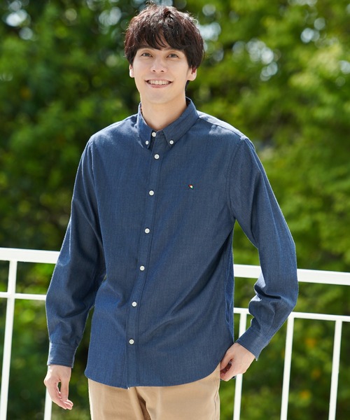 Arnold Palmer（アーノルドパーマー）の「イージーケア デニム 長袖 シェア シャツ（シャツ/ブラウス・レディース・ブラック/ネイビー・S/XS/LL/L/M）」の18枚目の写真