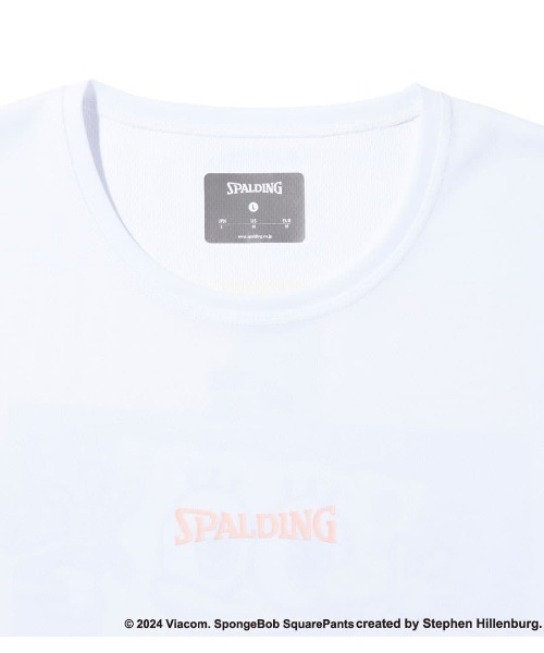 SPALDING（スポルディング）の「【SPALDING/スポルディング】ロングスリーブTシャツ スポンジ・ボブ ビッグフェイス/UVカット吸水速乾長袖ロンT（Tシャツ/カットソー・メンズ・ホワイト/ブルー・MEDIUM/LARGE）」の6枚目の写真