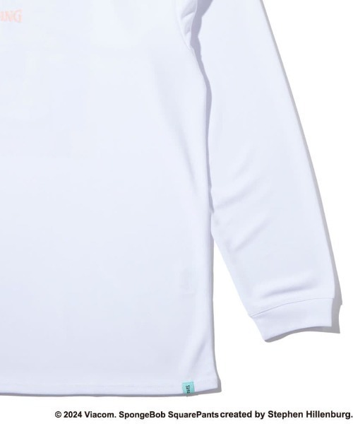 SPALDING（スポルディング）の「【SPALDING/スポルディング】ロングスリーブTシャツ スポンジ・ボブ ビッグフェイス/UVカット吸水速乾長袖ロンT（Tシャツ/カットソー・メンズ・ホワイト/ブルー・MEDIUM/LARGE）」の7枚目の写真