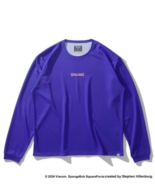 SPALDING（スポルディング）の「【SPALDING/スポルディング】ロングスリーブTシャツ スポンジ・ボブ ビッグフェイス/UVカット吸水速乾長袖ロンT（Tシャツ/カットソー・メンズ・ホワイト/ブルー・MEDIUM/LARGE）」の9枚目の写真