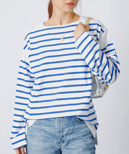 MONT KEMMEL(モンケメル)の「【MONT KEMMEL/モン ケメル】バスクシャツ / ボーダーロングスリーブT / ユニセックス(Tシャツ/カットソー・レディース・ブルー/ホワイト/ブラック・フリー)」の3枚目の写真