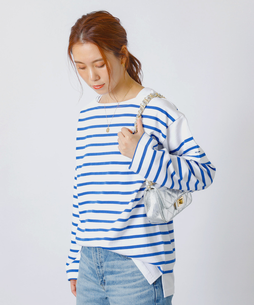 MONT KEMMEL(モンケメル)の「【MONT KEMMEL/モン ケメル】バスクシャツ / ボーダーロングスリーブT / ユニセックス(Tシャツ/カットソー・レディース・ブルー/ホワイト/ブラック・フリー)」の5枚目の写真