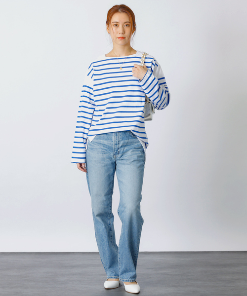 MONT KEMMEL(モンケメル)の「【MONT KEMMEL/モン ケメル】バスクシャツ / ボーダーロングスリーブT / ユニセックス(Tシャツ/カットソー・レディース・ブルー/ホワイト/ブラック・フリー)」の6枚目の写真