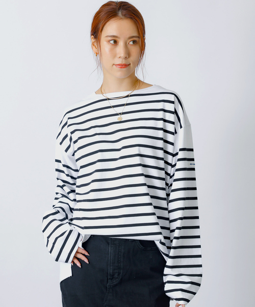 MONT KEMMEL(モンケメル)の「【MONT KEMMEL/モン ケメル】バスクシャツ / ボーダーロングスリーブT / ユニセックス(Tシャツ/カットソー・レディース・ブルー/ホワイト/ブラック・フリー)」の8枚目の写真