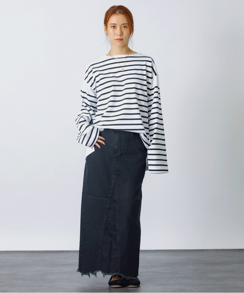 MONT KEMMEL(モンケメル)の「【MONT KEMMEL/モン ケメル】バスクシャツ / ボーダーロングスリーブT / ユニセックス(Tシャツ/カットソー・レディース・ブルー/ホワイト/ブラック・フリー)」の11枚目の写真