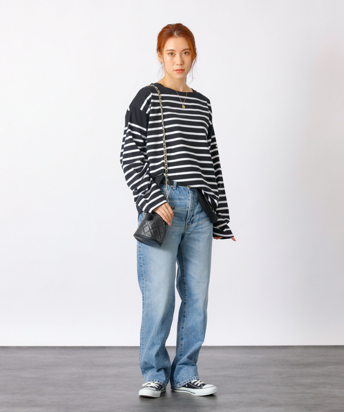 MONT KEMMEL(モンケメル)の「【MONT KEMMEL/モン ケメル】バスクシャツ / ボーダーロングスリーブT / ユニセックス(Tシャツ/カットソー・レディース・ブルー/ホワイト/ブラック・フリー)」の18枚目の写真