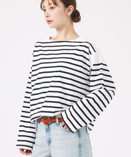 MONT KEMMEL(モンケメル)の「【MONT KEMMEL/モン ケメル】バスクシャツ / ボーダーロングスリーブT / ユニセックス(Tシャツ/カットソー・レディース・ブルー/ホワイト/ブラック・フリー)」の1枚目の写真