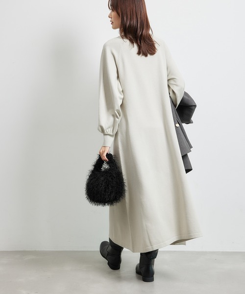 ROPE' PICNIC(ロペピクニック)の「ハイネックニットワンピース/アンチピリング(ワンピース・レディース・ブラック/キナリ/ライトグレー・38)」の21枚目の写真