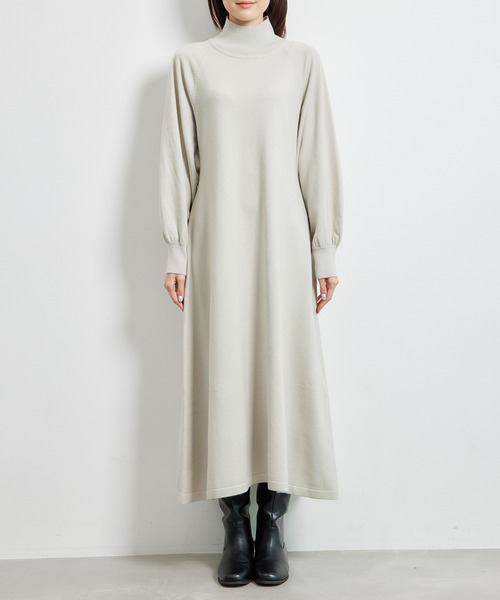 ROPE' PICNIC(ロペピクニック)の「ハイネックニットワンピース/アンチピリング(ワンピース・レディース・ブラック/キナリ/ライトグレー・38)」の16枚目の写真