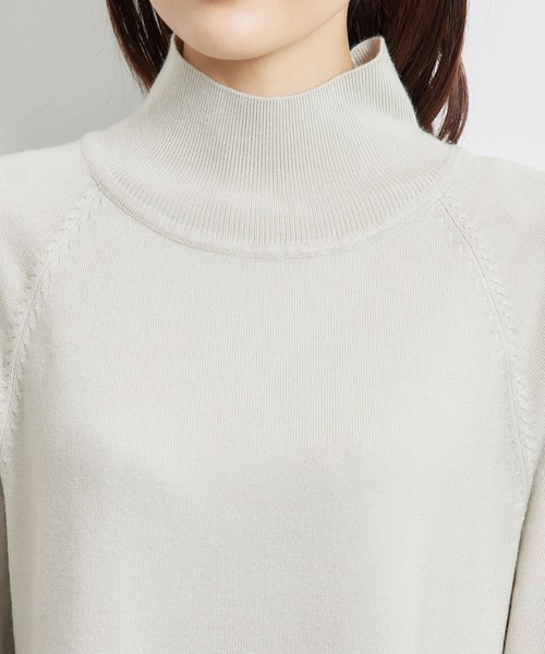 ROPE' PICNIC(ロペピクニック)の「ハイネックニットワンピース/アンチピリング(ワンピース・レディース・ブラック/キナリ/ライトグレー・38)」の13枚目の写真