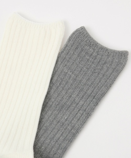 BABYLONE（バビロン）の「リブソックス（ソックス/靴下・レディース・グレー/ホワイト・FREE）」の3枚目の写真
